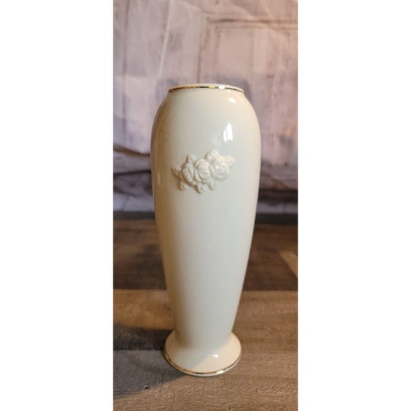 Lenox Porcelain vase rose and gold trim - Picture 2 of 4